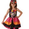 Rubie's Sugar Skull Day Of The Dead Costume Child Halloween Dress Multi Colour
