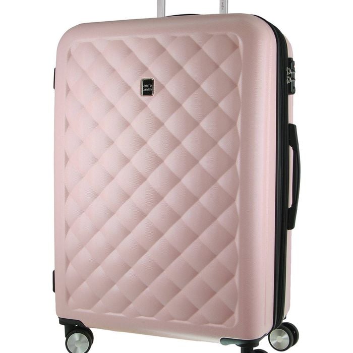 Pierre Cardin 4 Wheel Large Hard-shell Tsa Lock Travel Luggage 80cm Rose