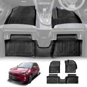 3D Floor Mats for Toyota Yaris Cross MXP Series 2020-Onwards Heavy Duty All Weather Mats Carpet Set
