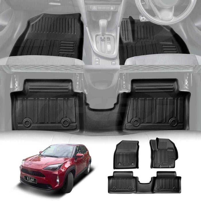 3D Floor Mats for Toyota Yaris Cross MXP Series 2020-Onwards Heavy Duty All Weather Mats Carpet Set