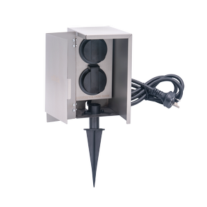 Click Silver 2 Outlet Garden Socket Tower CMOD20ST