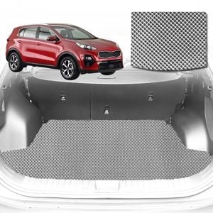 6D Diamond Car Boot Mat for Kia Sportage (QL)2016-2021-Cargo Mat-Grey-Outback GT
