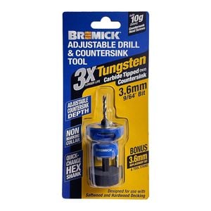 Bremick Adjustable Drill & Countersink Tool 10g