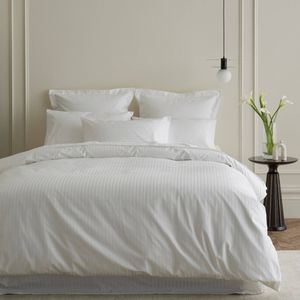 Bedding Co. Quilt Cover Set 1200TC Egyptian Cotton White Stripe King