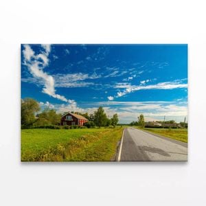 Rural Road with Grass & Trees  Print 100% Australian Made 120 x 90cm  (Stretched)