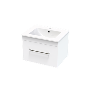 Clearlite Bathrooms 600mm White Cashmere Valley Wall Hung Vanity