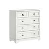 Cosmoliving 5-drawer Tallboy - White Chest Of Drawers Coastal Bedroom Storage Cabinet