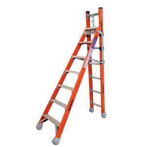 Indalex 2.1 - 3.5m 150kg Pro Series Industrial Fibreglass Step Extension Ladder