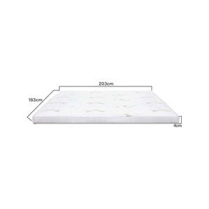 Memory Foam Mattress Topper with Bamboo Cover - King