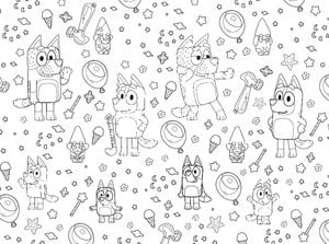 Bluey Door Hanger colouring activity