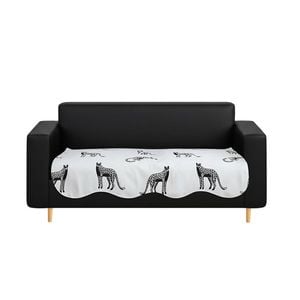 SOGA Three-Seater White Leopard Print 90x210cm Throw Blanket Sofa Cover