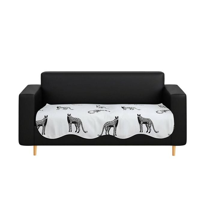SOGA Three-Seater White Leopard Print 90x210cm Throw Blanket Sofa Cover