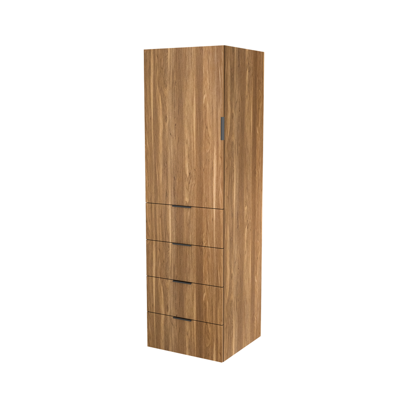 Lugna 2048 x 600 x 580mm Cove 3 Shelf 4 Drawers Left Hinged Door Storage Cabinet