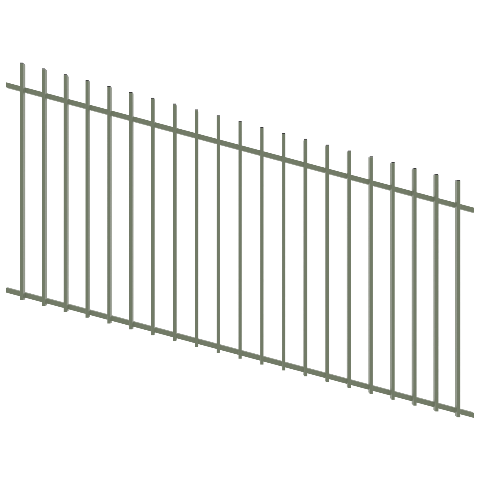 ProtectorAl 1201-2400W x 1500H Palladium Silver Radiator Pool Fence Panel Raked Up to 15º thumbnail 2