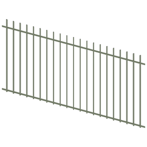 ProtectorAl 1201-2400W x 1200H Pale Eucalypt Radiator Pool Fence Panel Raked Up to 15º