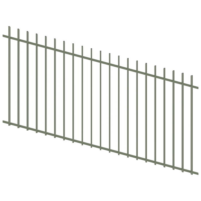 ProtectorAl 1201-2400W x 1200H Pale Eucalypt Radiator Pool Fence Panel Raked Up to 15º