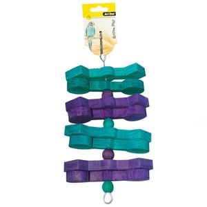 Wooden Spiral with Beads 30cm Bird Toy by Avi One