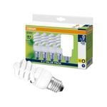 Osram 15W Mini Warm White CFL Deluxstar Twist Spiral E27 Light Globes - 5 Pack
