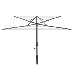 Hills 55m Woodland Grey Medium 8 Line Rotary Clothesline