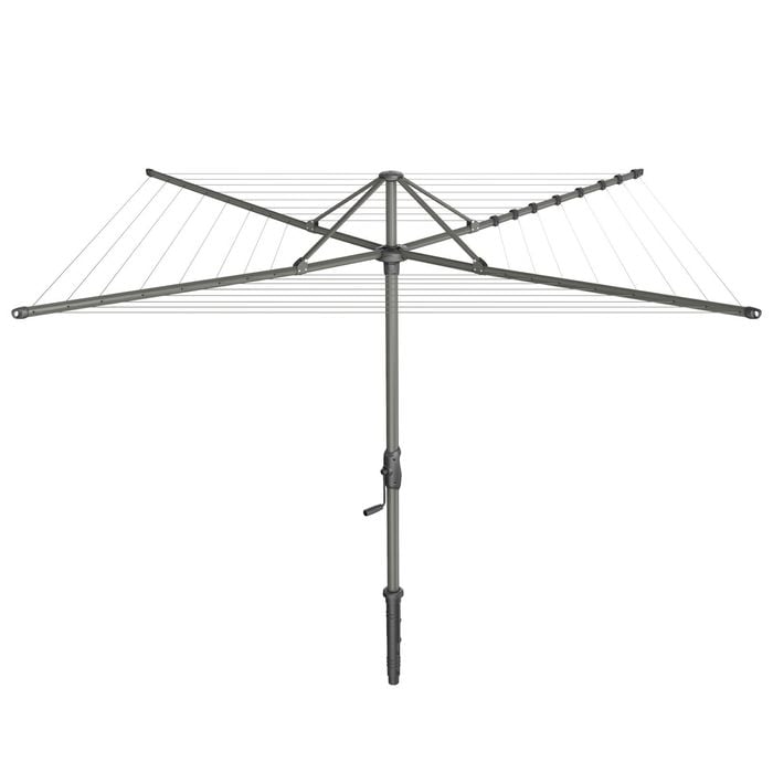 Hills 55m Woodland Grey Medium 8 Line Rotary Clothesline