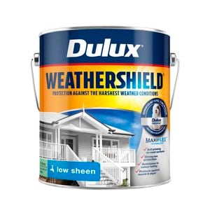 Dulux 4L Deep Low Sheen Weathershield Exterior Paint