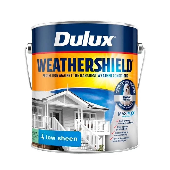 Dulux 4L Deep Low Sheen Weathershield Exterior Paint