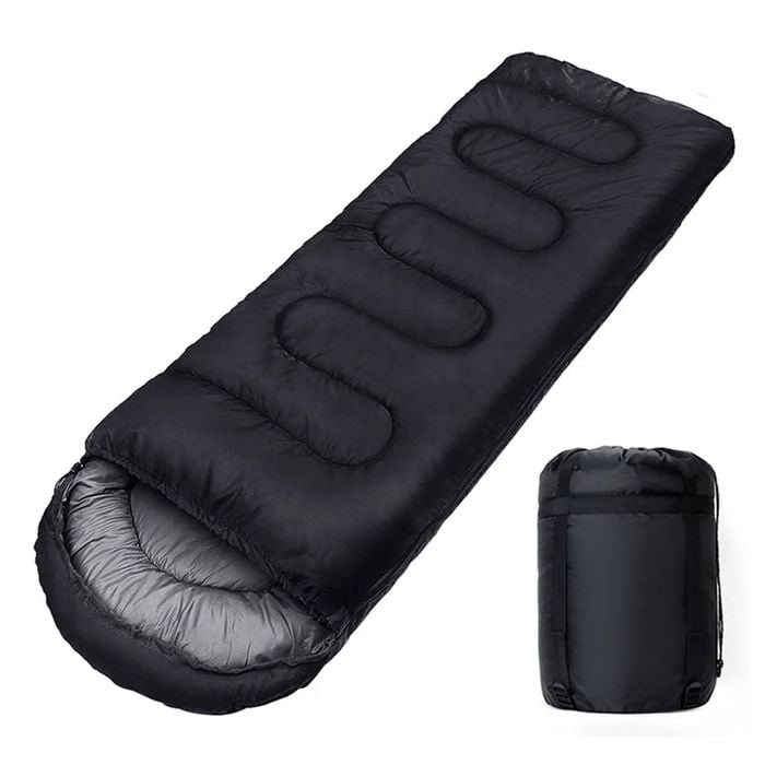 NNEOBA Mummy Sleeping Bag Hollow Cotton Filling Black
