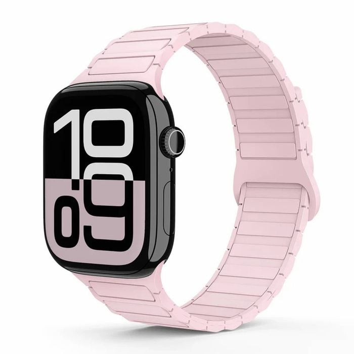 Tough On Magnetic Silicone Band for Apple Watch 42mm/44mm/45mm/46mm/49mm Pink