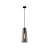 CLA Lighting CHUVA Smoke Black Glass with Rain Drop Effect Pendant Light - Flat Top Ellipse