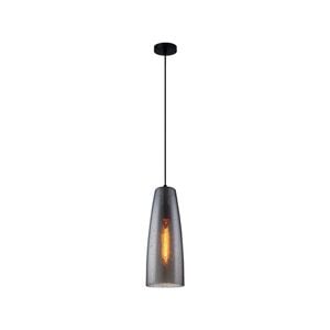 CLA Lighting CHUVA Smoke Black Glass with Rain Drop Effect Pendant Light - Flat Top Ellipse
