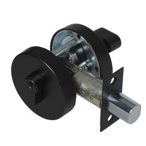 Miles Nelson Matt Black Round Single Cylinder Deadbolt