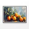 Oranges Oil Paint Drawing  Print 100% Australian Made 120x90cm  (Poster)