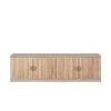 European Cabinetry Slim Half Moon Brass Bucharest TV Unit Natural Oak