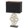 Telbix Black/Antique Gold Large Akron Table Lamp