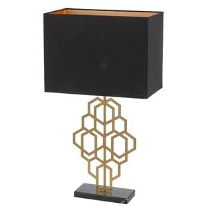 Telbix Black/Antique Gold Large Akron Table Lamp
