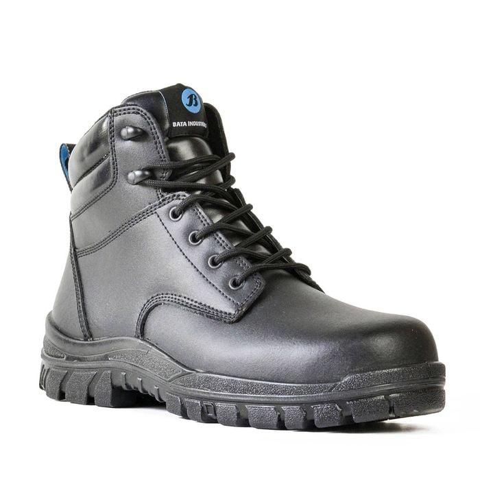 Bata Industrials Black Saturn Leather Lace-Up Safety Boot - Size 9.5