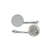 Rodder Peep Mirror Hot Rod 3" Round Straight Arm Polished Stainless Steel