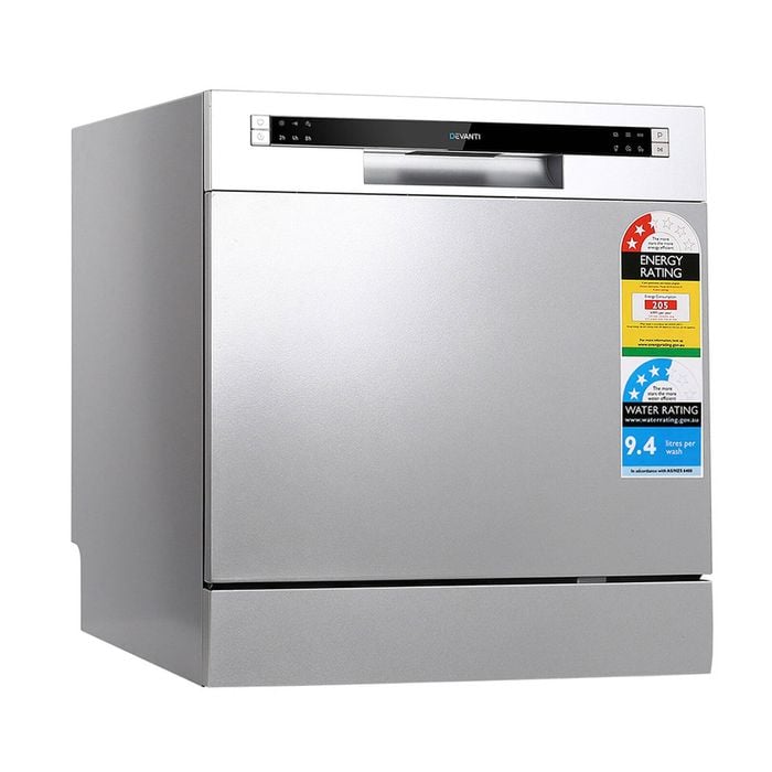 Devanti Benchtop Dishwasher 8 Place Settings Silver