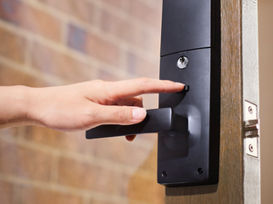 Black door lock