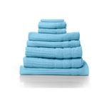 Royal Comfort Eden 600GSM Luxury Bath Towels Set 8 Piece Aqua