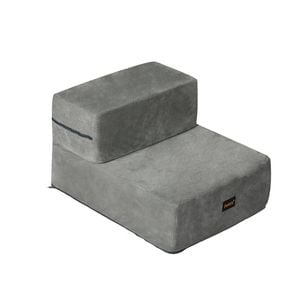 Pawz 2-Step Pet Stairs Flannel 50x40x32CM Grey