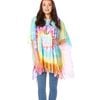 Tie Dye Hippie Womens 1960s Costume Poncho And Headband - One Size