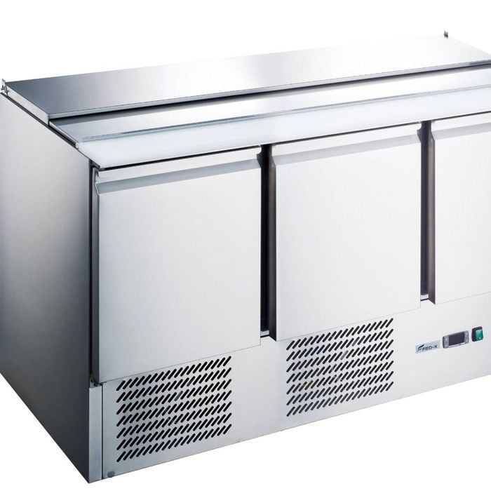 FED-X Three Door Salad Prep Fridge - XGNS1300S