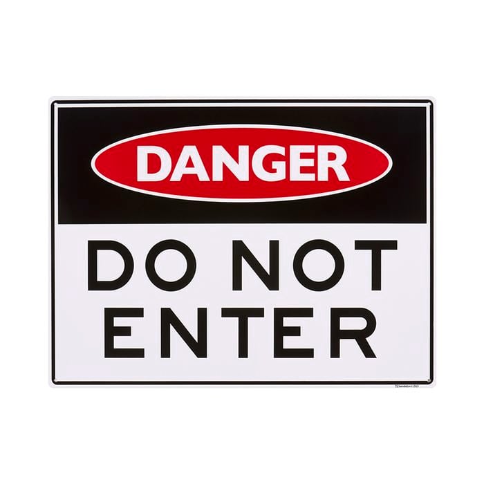 Sandleford 450 x 600mm Do Not Enter Plastic Sign