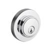 Lane Brushed Satin Chrome Slimline Round Double Cylinder Deadbolt