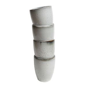 4pc Coffee Culture Reactive 280ml Ceramic Coffee & Tea Cup Grey