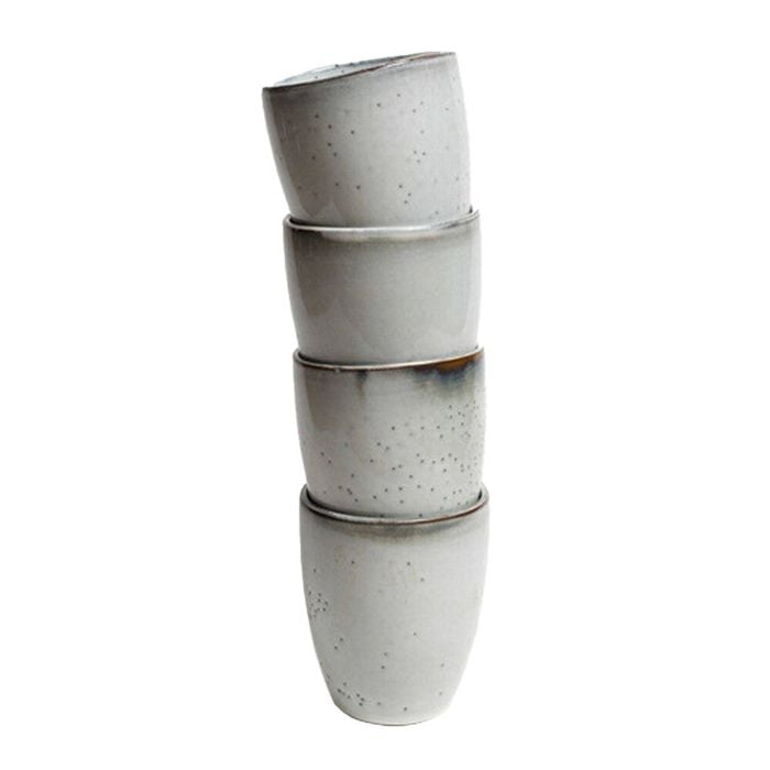 4pc Coffee Culture Reactive 280ml Ceramic Coffee & Tea Cup Grey