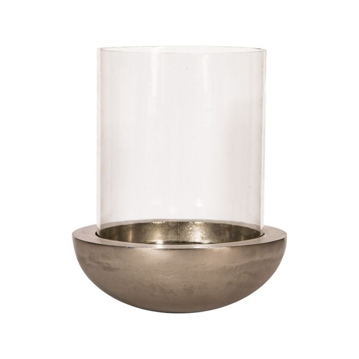 Ssh Collection Katrina 31cm Tall Hurricane Lamp - Nickel