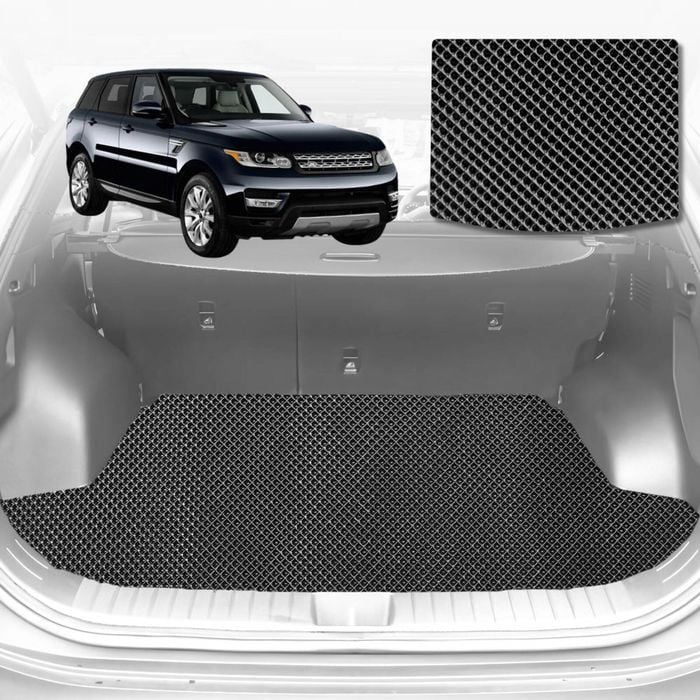 6D Diamond Car Boot Mat for Land Rover Range Rover Sport L4942014-Current-(3rd Row seats up/7 seater)-Cargo Mat-Black-Outback GT