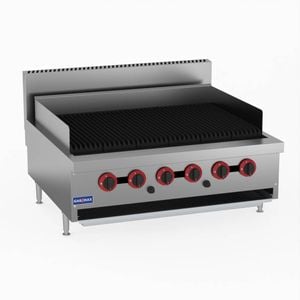 Gasmax Lpg Gas 6 Burner Char Grill Top  - Chargrills (qr-36elpg)